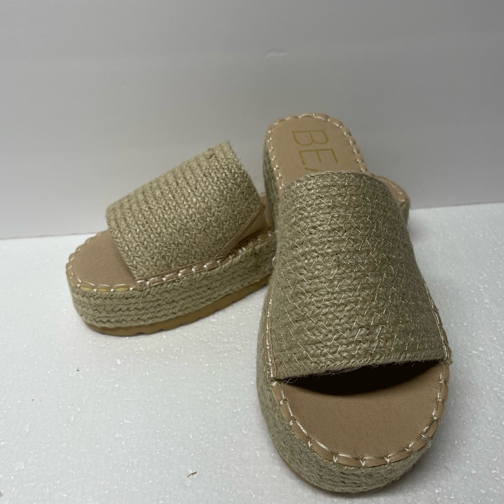 NEW’ Women's Natural Espadrille Slides
